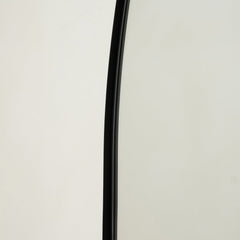 Theo - Full Length Extra Large Black Arched Metal Mirror 200cm x 100cm