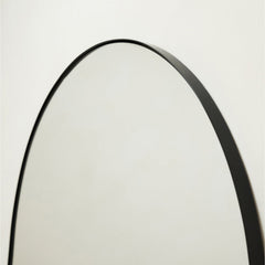 Theo - Full Length Extra Large Black Arched Metal Mirror 200cm x 100cm