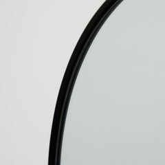 Theo - Full Length Black Arched Large Metal Mirror 170cm x 50cm