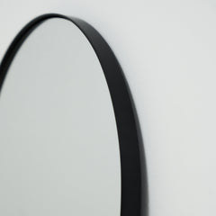 Theo - Full Length Black Arched Large Metal Mirror 170cm x 50cm
