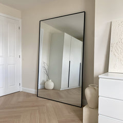 Theo - Full Length Black Extra Large Metal Mirror 190cm x 120cm