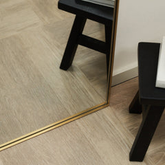 Theo - Full Length Extra Large Gold Arched Metal Mirror 200cm x 100cm