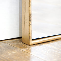 Theo - Full Length Gold Rectangular Extra Large Metal Mirror 190cm x 120cm