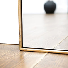 Theo - Full Length Gold Rectangular Extra Large Metal Mirror 190cm x 120cm