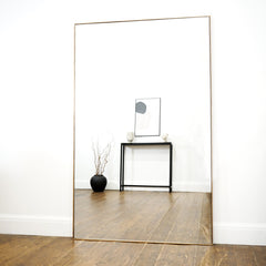 Theo - Full Length Gold Rectangular Extra Large Metal Mirror 190cm x 120cm