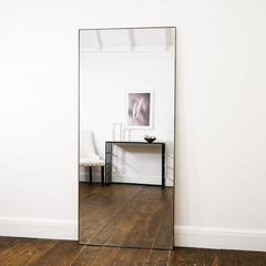 Theo - Full Length Gold Rectangular Large Metal Mirror 160cm x 60cm