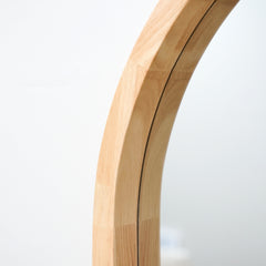 Lilia - Light Wood Organic Full Length Wooden Arched Mirror 170cm x 80cm