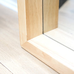 Lilia - Light Wood Organic Full Length Wooden Arched Mirror 170cm x 80cm