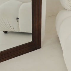 Luciano - Large Full Length Arched Dark Wood Mirror 180cm x 90cm