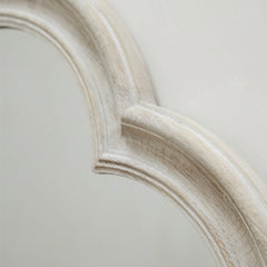 Melilla - White Washed Wood Arched Full Length Mirror 190cm x 99cm
