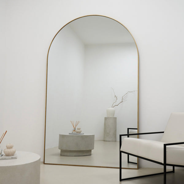 Liberty - Gold Full Length Arched Metal Mirror 200cm x 120cm