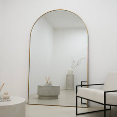 Liberty - Gold Full Length Arched Metal Mirror 200cm x 120cm