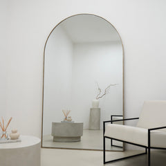 Liberty - Champagne Full Length Arched Metal Mirror 200cm x 120cm