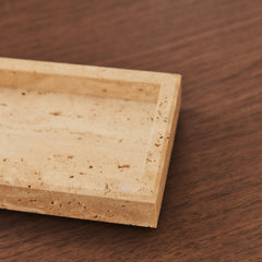 Travara - Cream Travertine Rectangular Decorative Tray