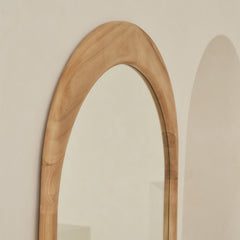 Lingotto - Extra Large Full Length Light Wood Arched Mirror 190cm x 90cm