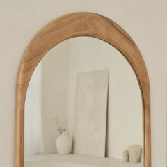 Lingotto - Extra Large Full Length Light Wood Arched Mirror 190cm x 90cm