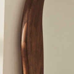 Arcurva - Extra Large Full Length Dark Wood Irregular Mirror 190cm x 120cm