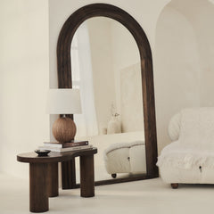 Luciana - Full Length Arched Charred Wood Mirror 180cm x 110cm