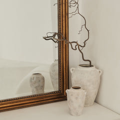 James - Large Gold Arched Wall Mirror 110cm x 80cm