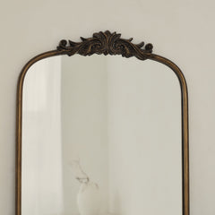 Amelia - Gold Arched Metal Portrait Mirror 100cm x 64cm