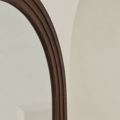 Luciano - Large Full Length Arched Dark Wood Mirror 180cm x 90cm