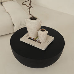Enzo - Minimal Onyx Round Coffee Table