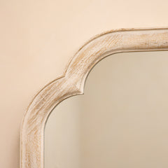 Elena - Full Length White Washed Wood Arched Mirror 170cm x 75cm