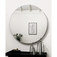 Edge - Large Frameless Round Wall Mirror 90cm x 90cm