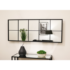 Fenetra - Black Industrial Full Length Metal Window Mirror 160cm x 60cm
