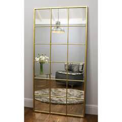 Brooklyn - Full Length Large Gold Metal Mirror 180cm x 90cm