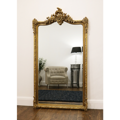 Francesca - Gold Arched Ornate Full Length Mirror 185cm x 100cm