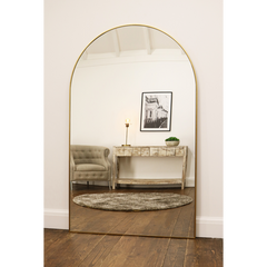 Liberty - Gold Full Length Arched Metal Mirror 180cm x 110cm
