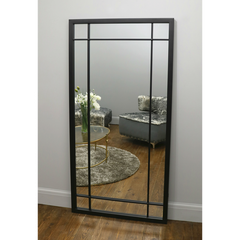 Boston - Black Industrial Full Length Metal Mirror 200cm x 100cm