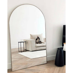 Liberty - Champagne Full Length Arched Metal Mirror 180cm x 110cm
