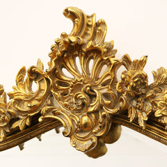 Francesca - Gold Arched Ornate Overmantle Wall Mirror 109cm x 100cm